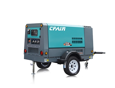 CF140MY-7 CFAIR tragbare Kompressiors ch raube mobiler Luft kompressor 140CFM mit Emission EU V