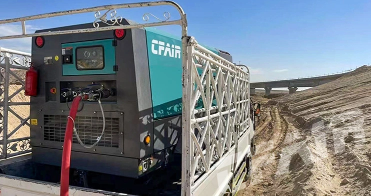 CFAIR tragbarer Diesel-Luft kompressor 390CFM für den Einsatz im Nahen Osten