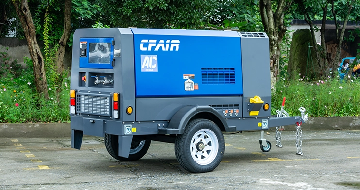 CFAIR Hohe Qualität Der Cost-Effective185CFM @ 101,5 PSI Nach-Kühler Diesel-Luft kompressor